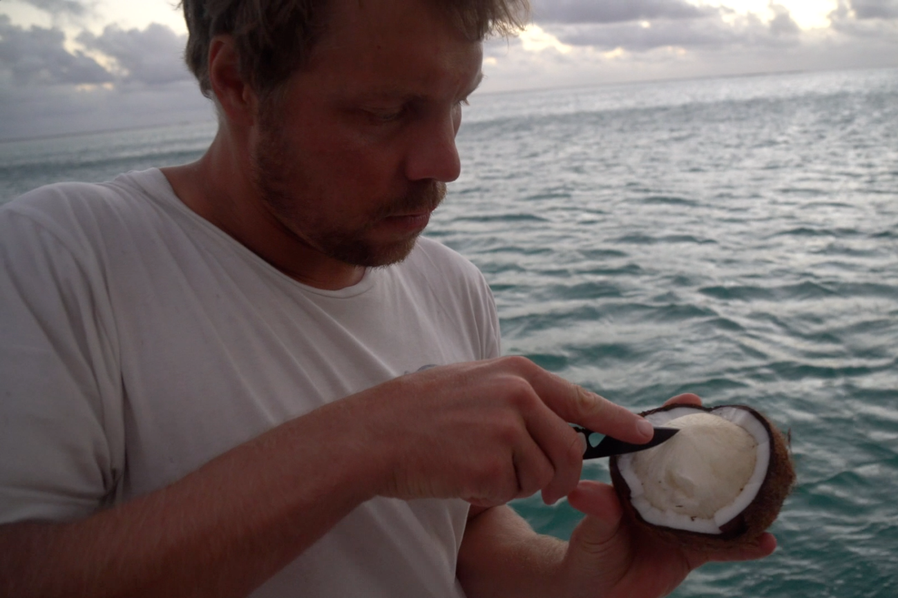 Travis Rice and the elusive foamy coconut in French Polynesia