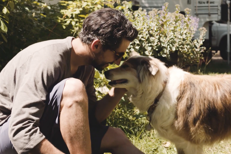 Summertime with HANAH Hero and pro snowboarder Alex Yoder and his dog