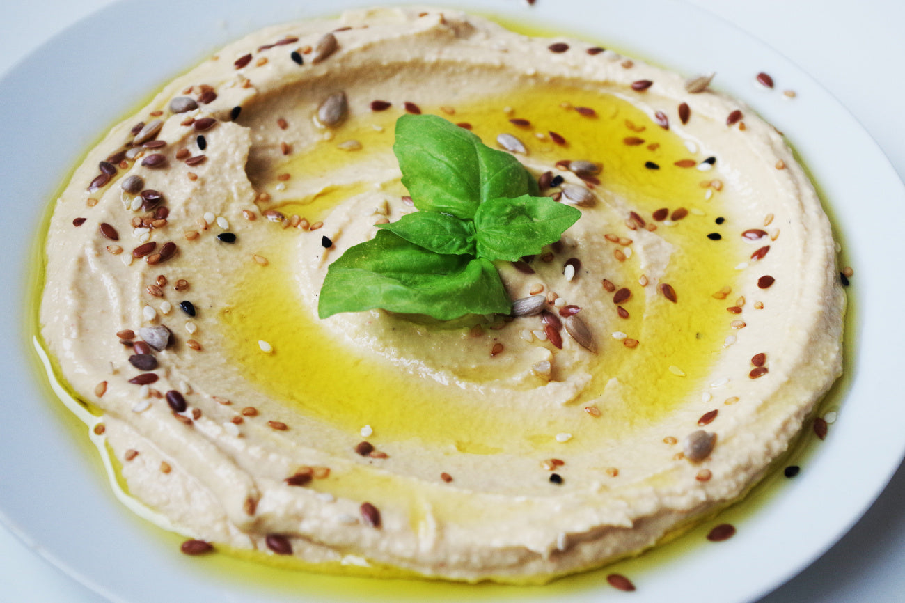 Garbanzo + black bean hummus