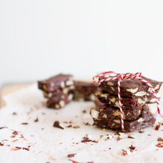 Healthy and delicious chocolate bark just in time for the holidays.